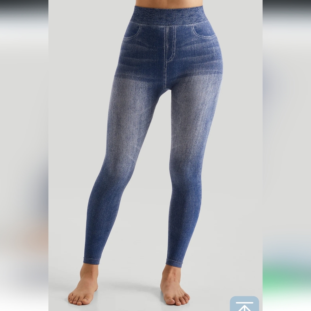 Mooslover Faux Denim Legging size Small New!